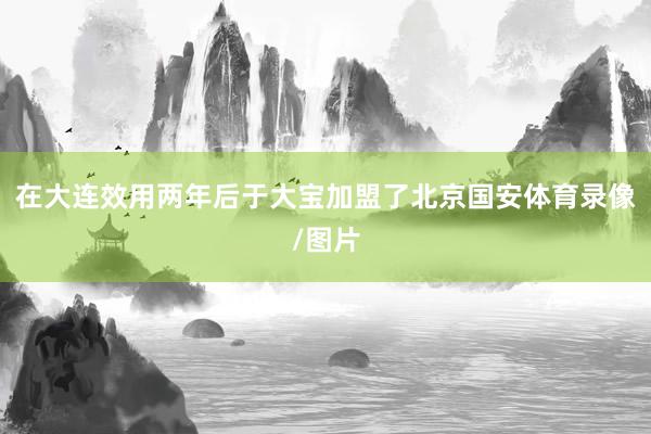 在大连效用两年后于大宝加盟了北京国安体育录像/图片